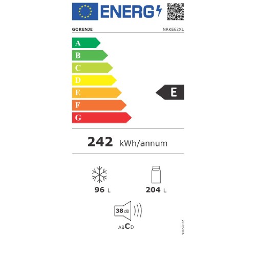 ΨΥΓ/ΚΤΗΣ ΕΛΕΥΘ GORENJE NRKE62XL INOX E 185x60 (FNF) 4ΕΤΗ ΕΓΓΥΗΣΗ